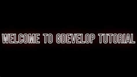 GDevelop 5 tutorial Youtube channel.